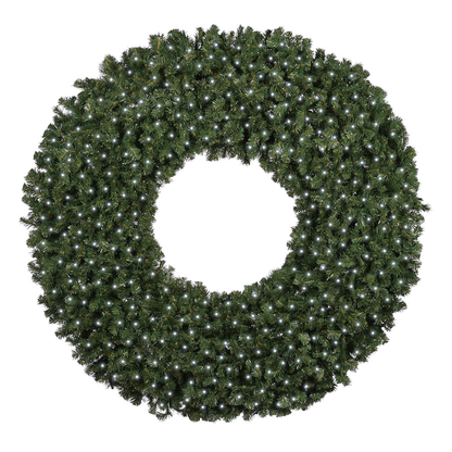 72" Sierra Fir Wreath with LED Concave Lights