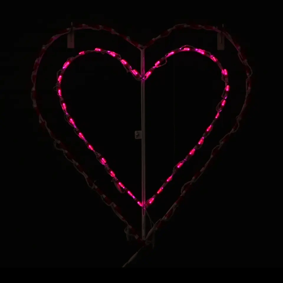 Beating Heart Animated LED Display - square video