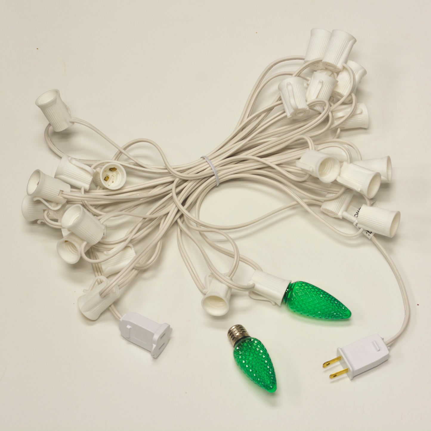 C9 25' Cord with Ends in White