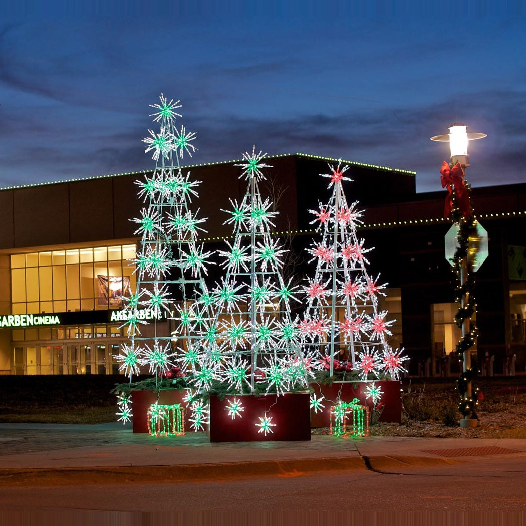 Starburst Aluminum Frame Trees commercial installation