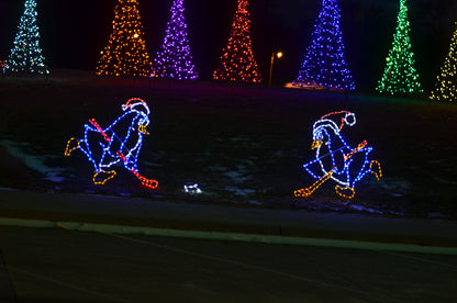 Hockey Penguin (Right Facing) Animated LED Display