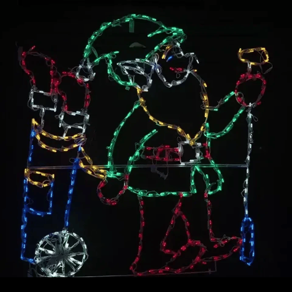 Golfing Elf Animated LED Display