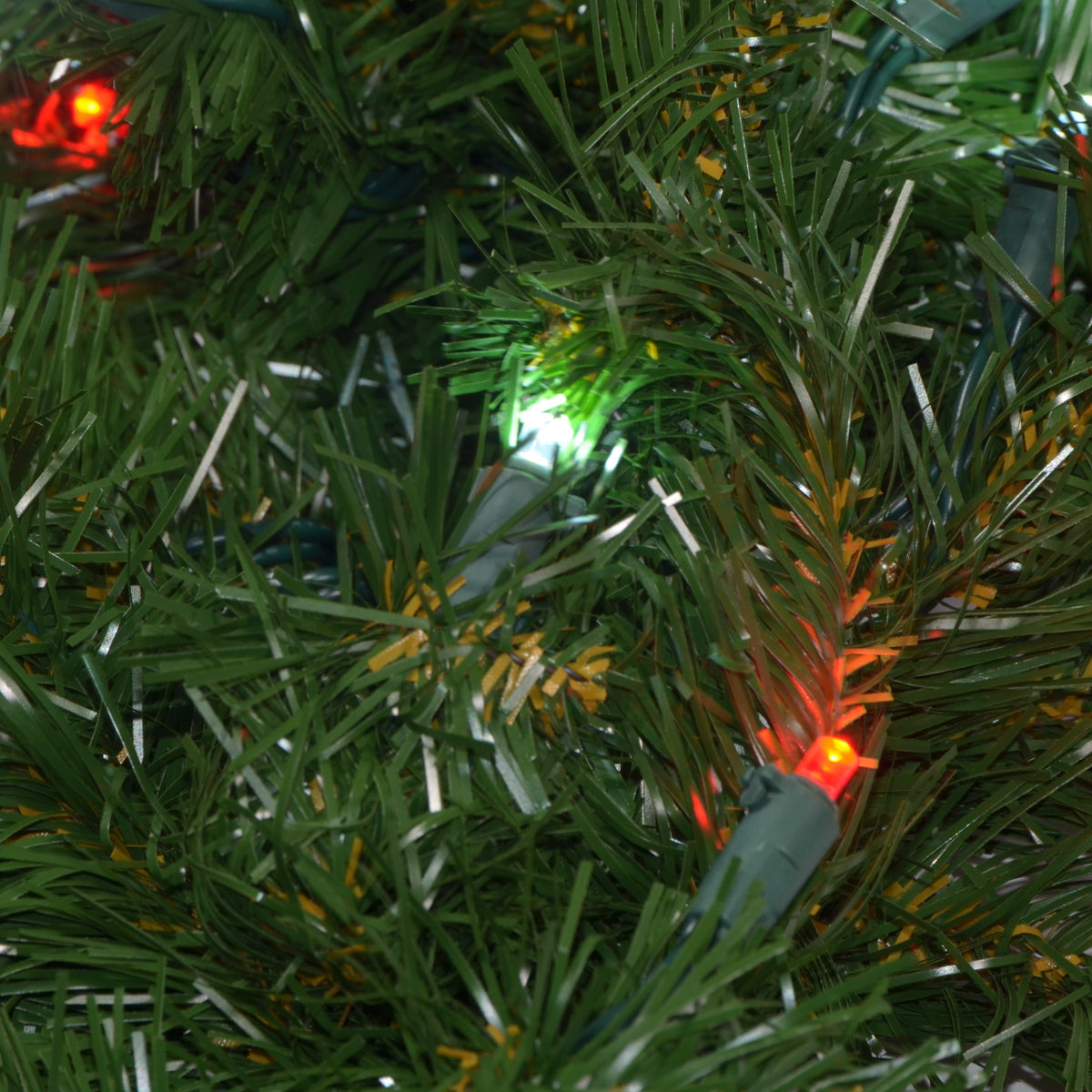 9' Sierra Fir Garland with LED Concave Lights