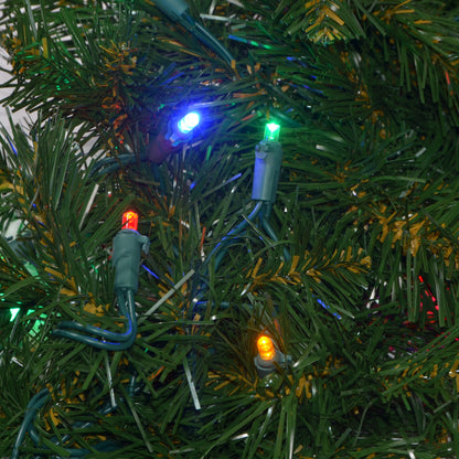 9' Sierra Fir Garland with LED Concave Lights