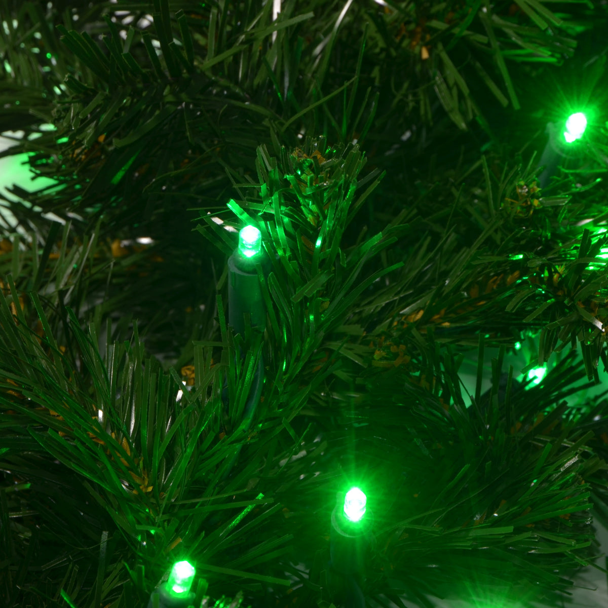 9' Sierra Fir Garland with LED Concave Lights