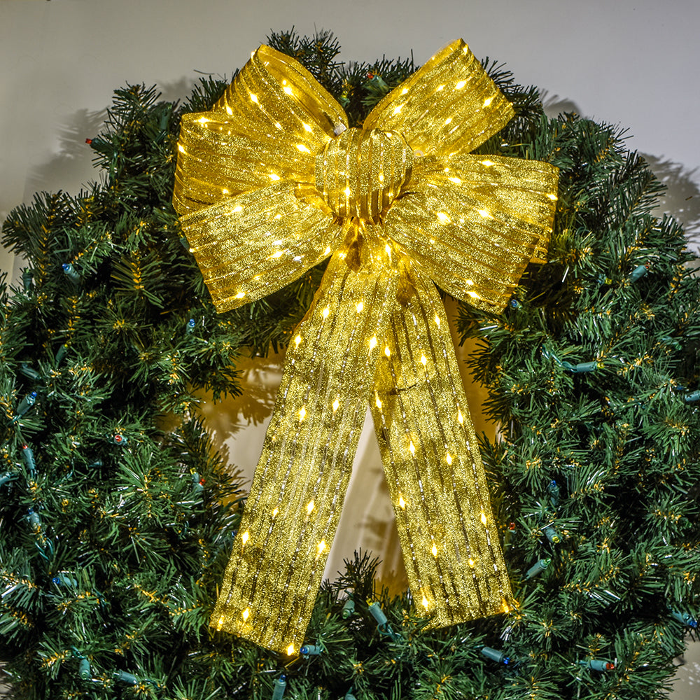 Illuma Bow 7 loops, Gold A/C Twinkle Lights