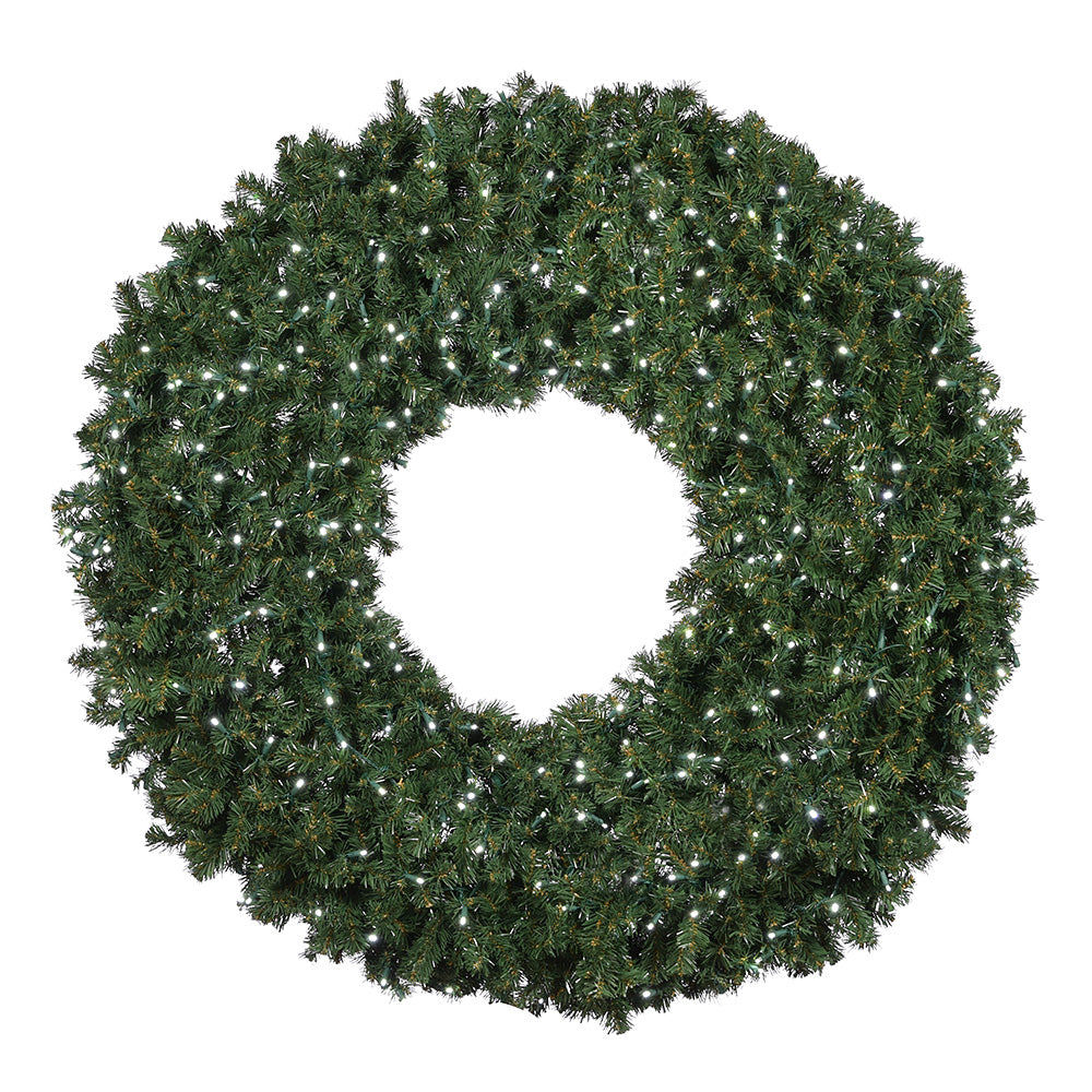 60" Sierra Fir Wreath with LED Concave Lights