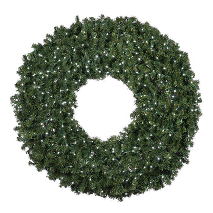60" Sierra Fir Wreath with LED Concave Lights