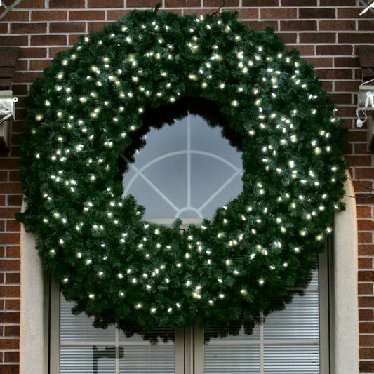 72" Sierra Fir Wreath with LED Concave Lights