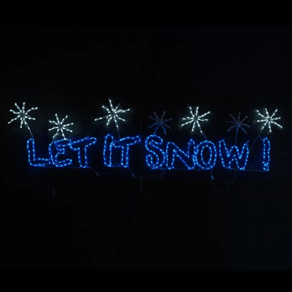 Let it Snow Animated LED Sign - square video