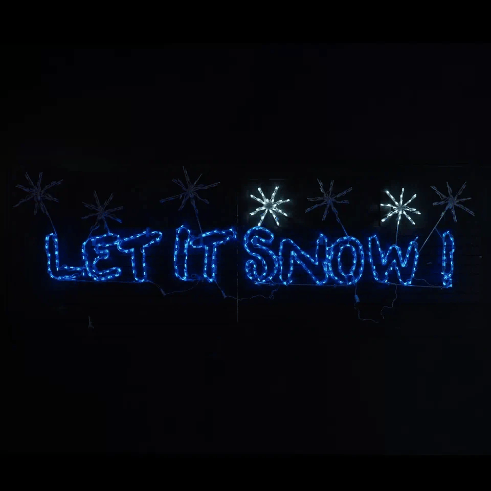 Let it Snow Animated LED Sign
