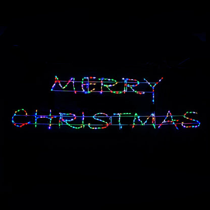 Merry Christmas Modern Script RGB LED Sign