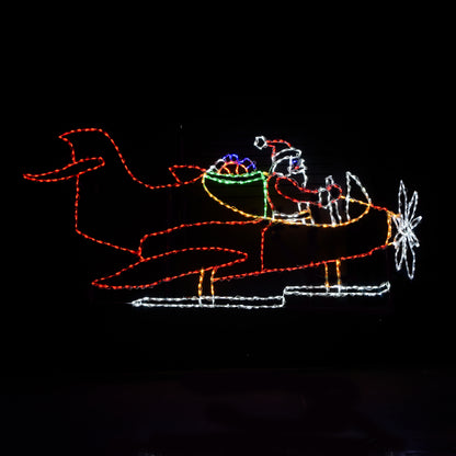 Santa Flying Airplane Animated LED Display