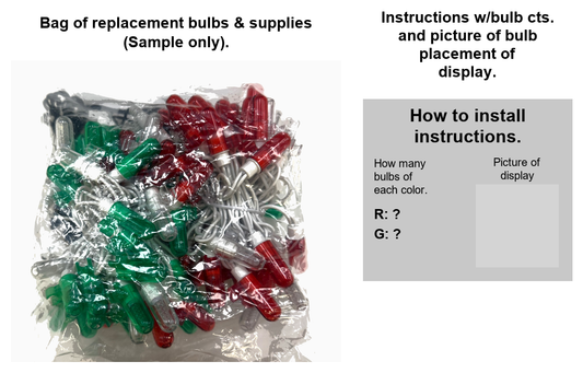 Lolipop Red Green White Replacement Strand