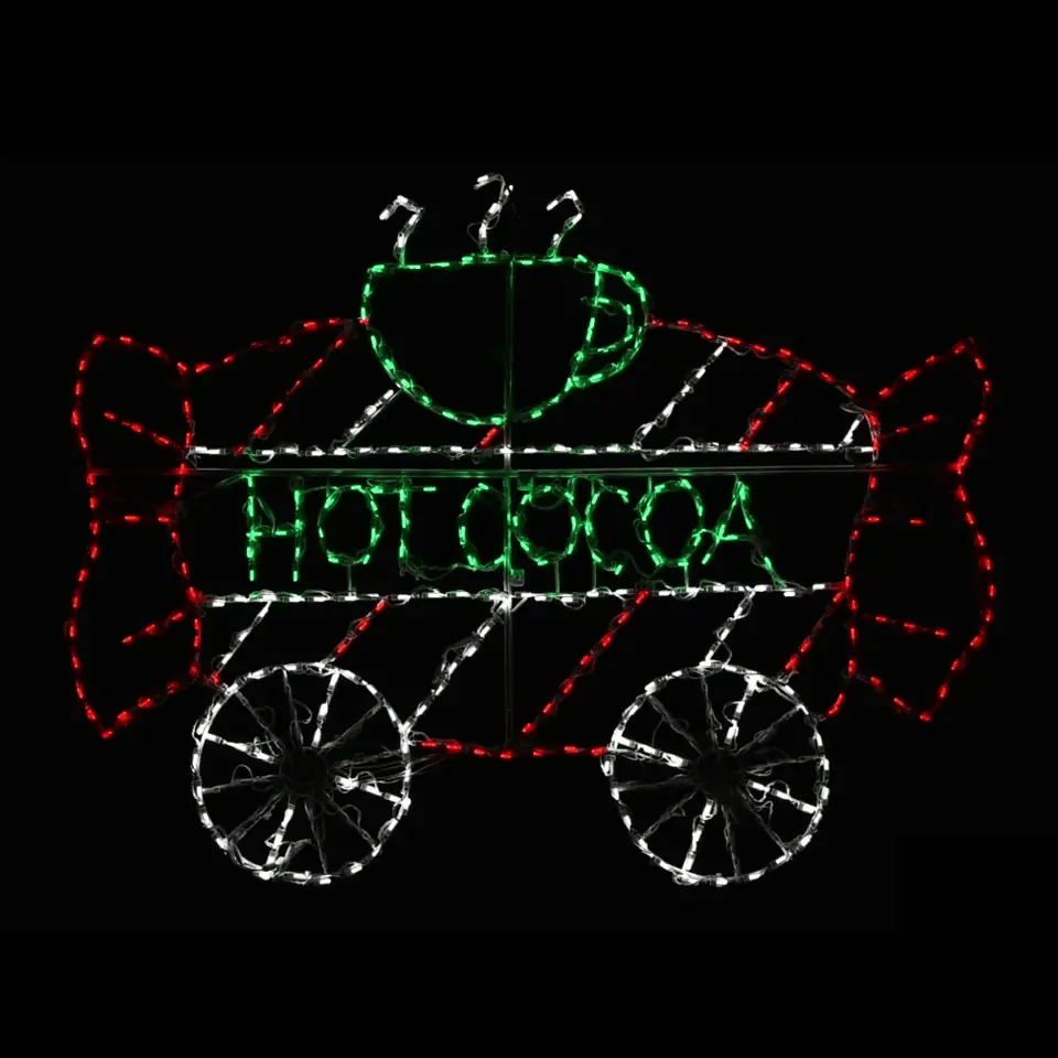 Hot Cocoa Train Car Animated LED Display
