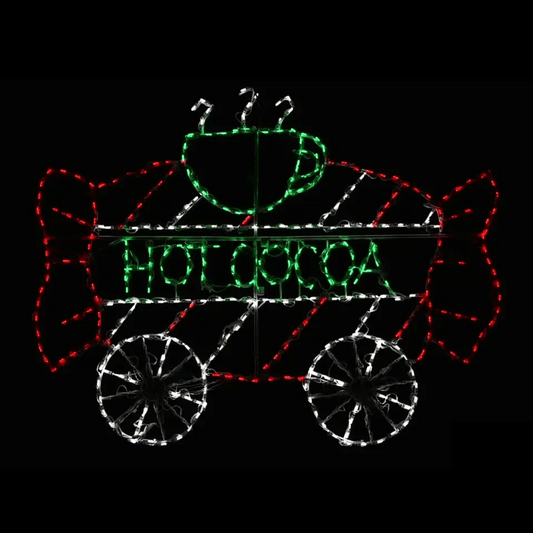 Hot Cocoa Train Car Animated LED Display