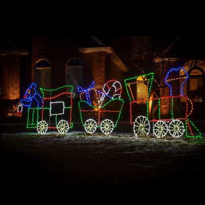 Train Set Animated LED Display - lifestyle photo square cropped