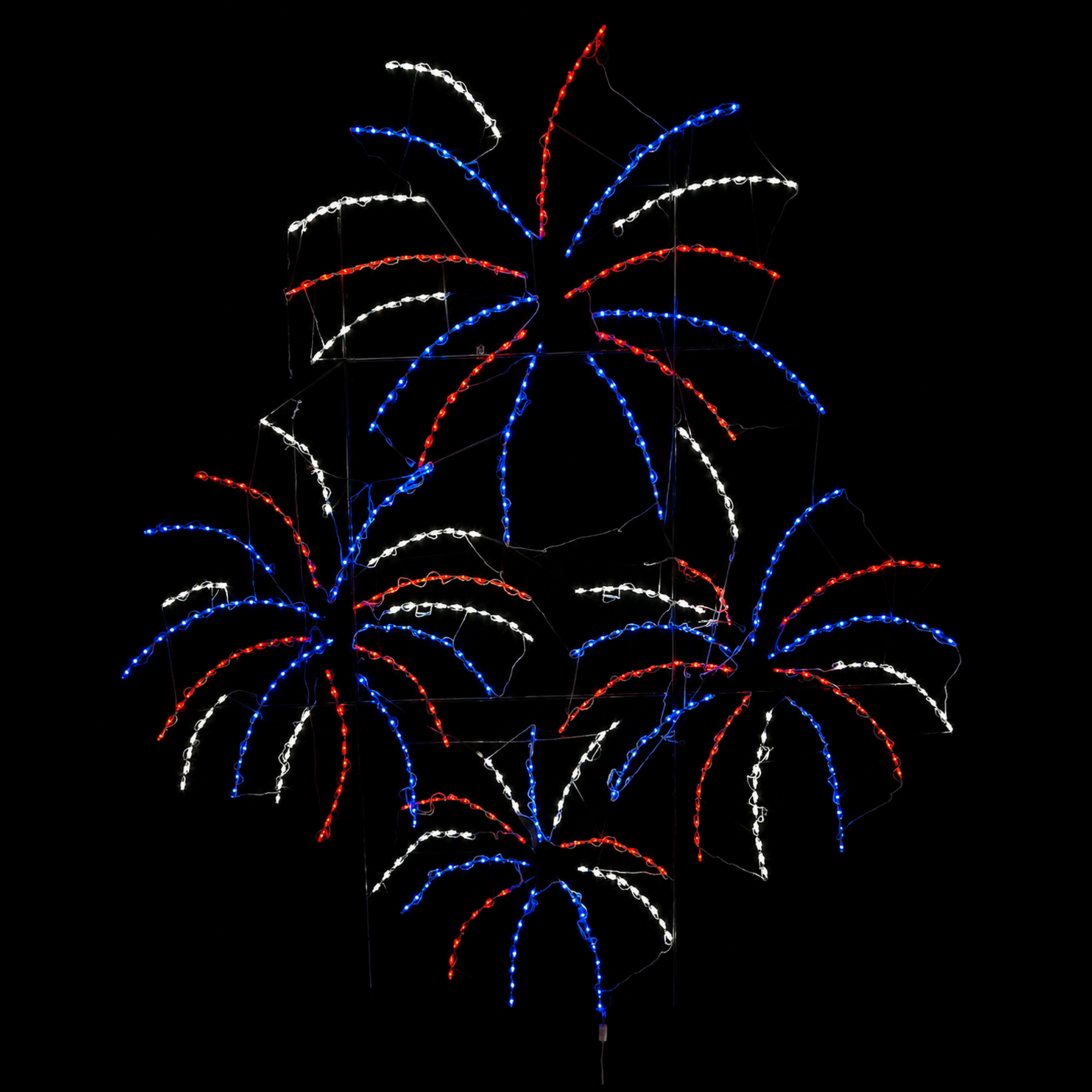 Animated Four Firework Stack LED Display
