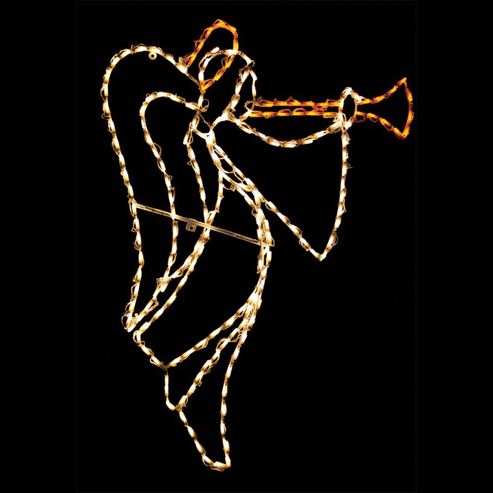 Christmas Angel LED Display - Warm White (Right Facing) (39")