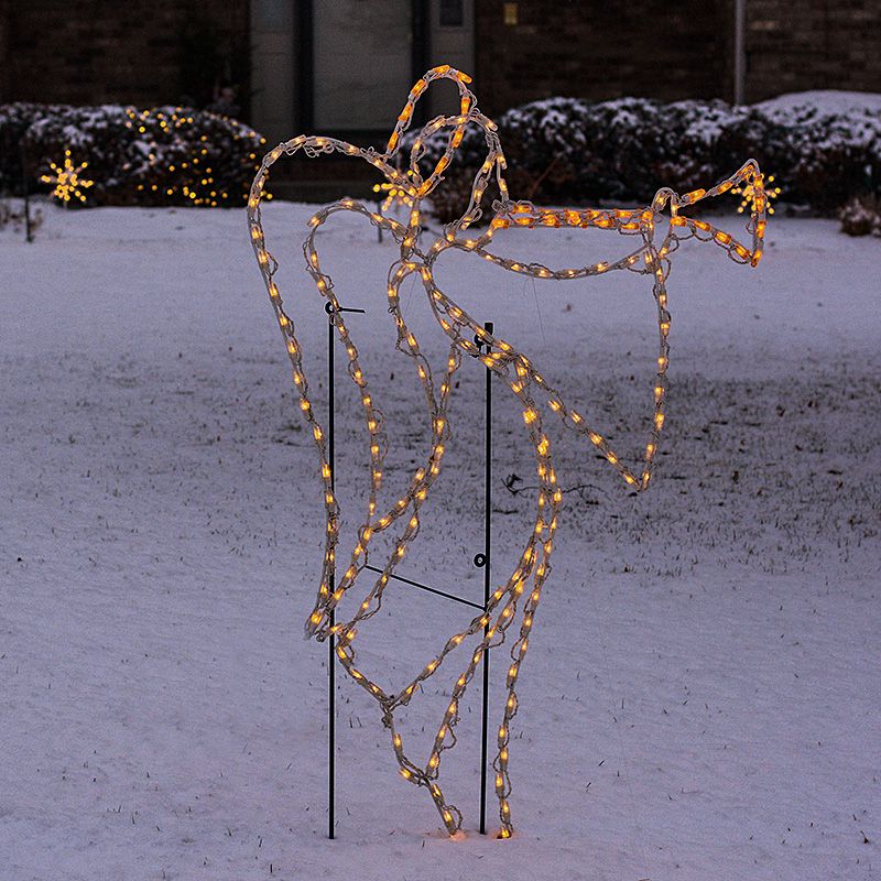 Christmas Angel LED Display - Warm White (Right Facing) (39")