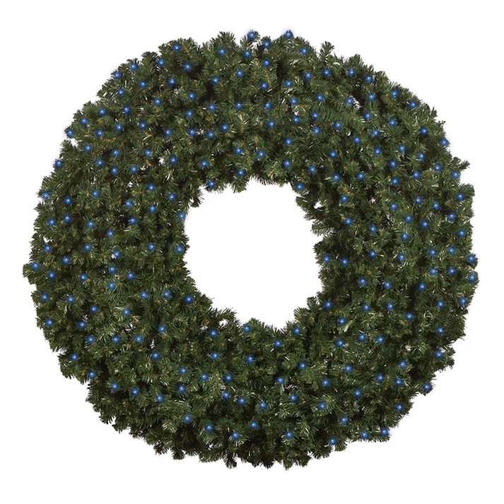 60" Sierra Fir Wreath with LED Concave Lights