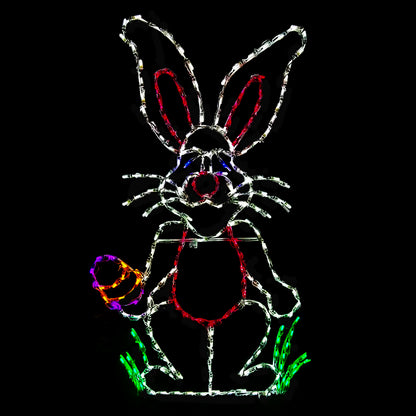 Easter Bunny Holding Carrot LED Display