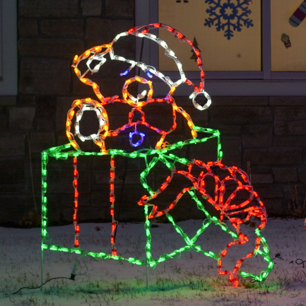 Teddy Bear Toy in Gift Box LED Display (48")
