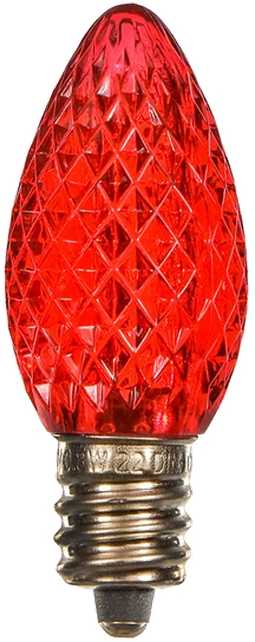 C7 Faceted LED bulb, 2⅛″ tall
