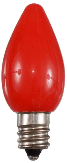 C7 Opaque LED bulb, 2¼″ tall