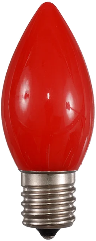 C9 Opaque LED bulb, 2¾″ tall