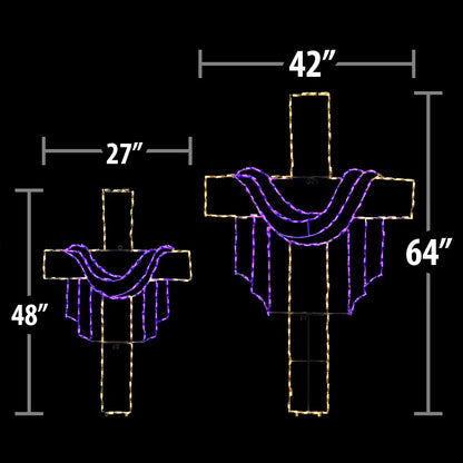 Jesus Cross with Robe LED Display (64")