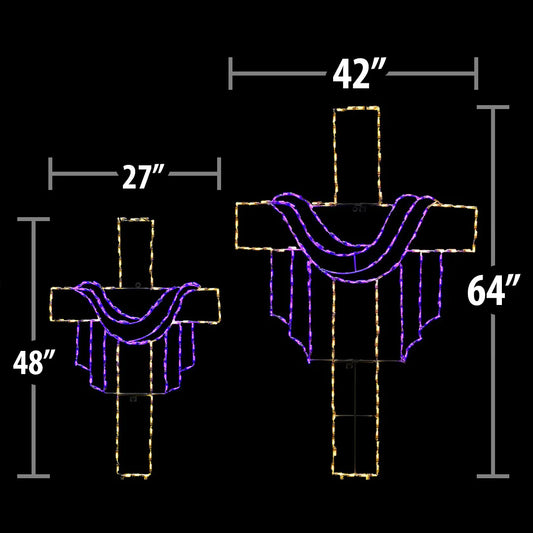 Jesus Cross with Robe LED Display (64")