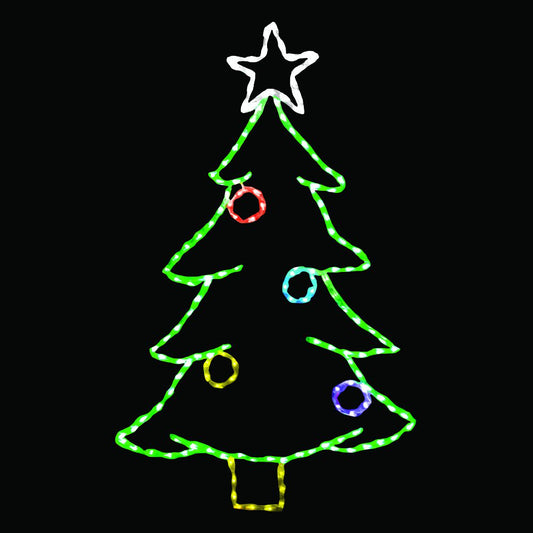 Christmas Tree with Ornaments LED Display (64")