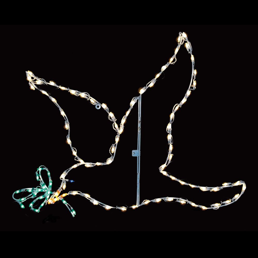 Dove Bird LED Display - Warm White (37")