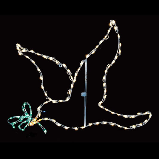 Dove Bird LED Display - Warm White (37")