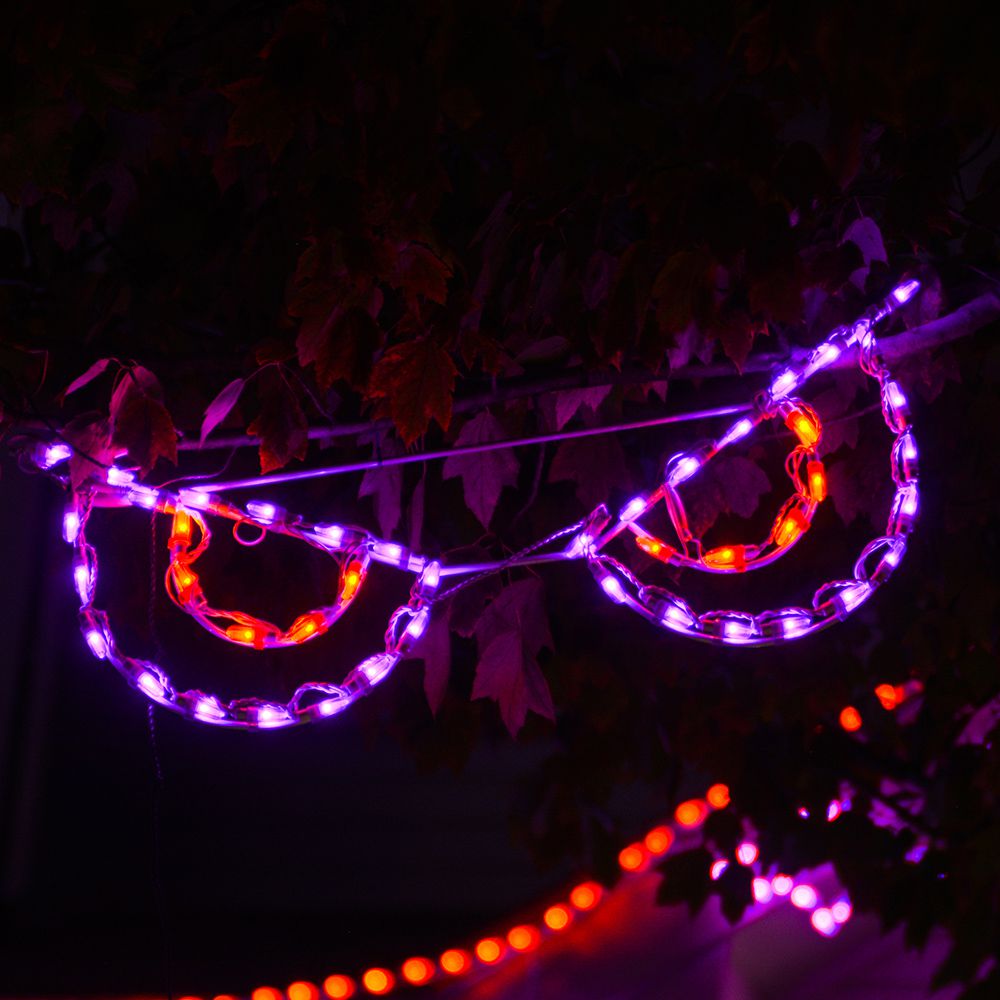 Spooky Eyes LED Display - Orange (31")