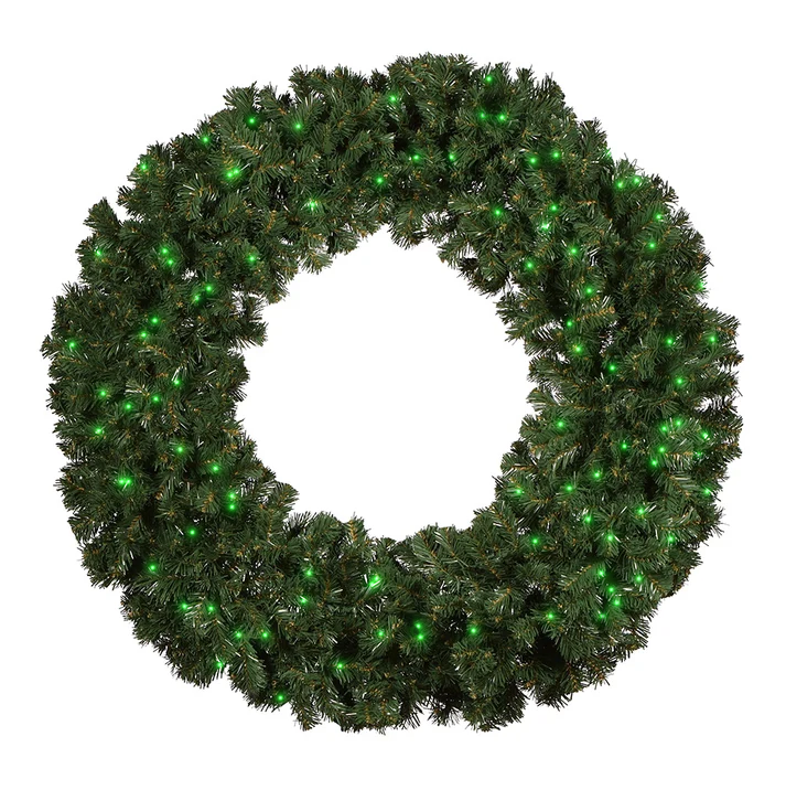 48" Sierra Fir Wreath with LED Concave Lights