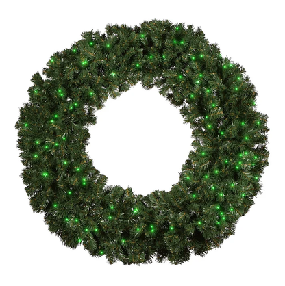 48" Sierra Fir Wreath with LED Concave Lights