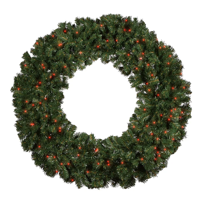 48" Sierra Fir Wreath with LED Concave Lights