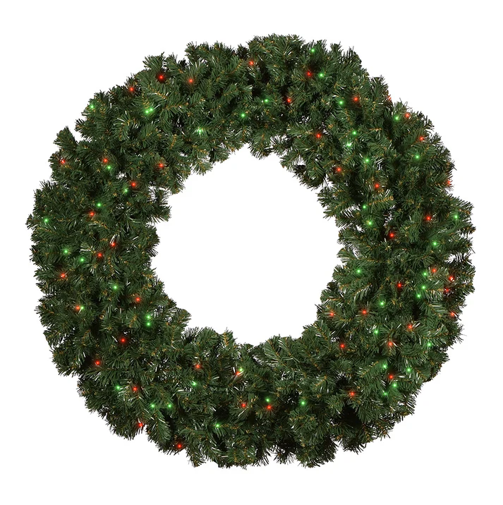 48" Sierra Fir Wreath with LED Concave Lights