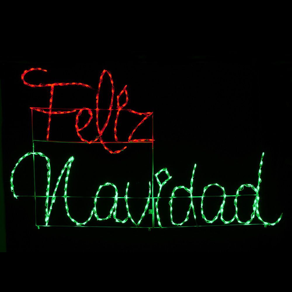 Feliz Navidad LED Sign - Red/Green