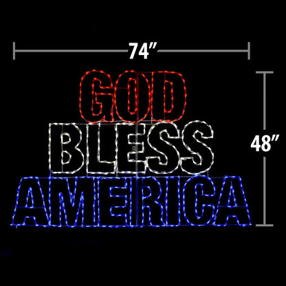 God Bless America LED Sign (40")
