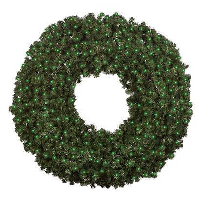 60" Sierra Fir Wreath with LED Concave Lights