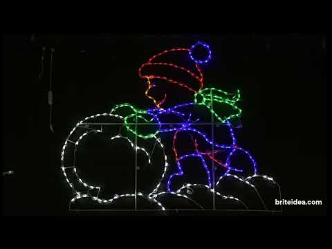 Boy Rolling Snow Ball LED Display