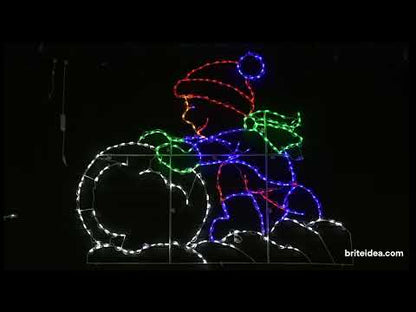 Boy Rolling Snow Ball LED Display