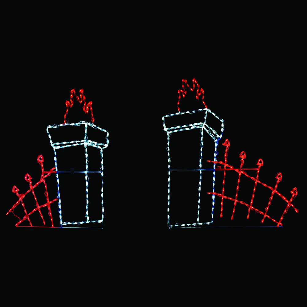 Graveyard/Cemetery Fence Halloween LED Display (51")
