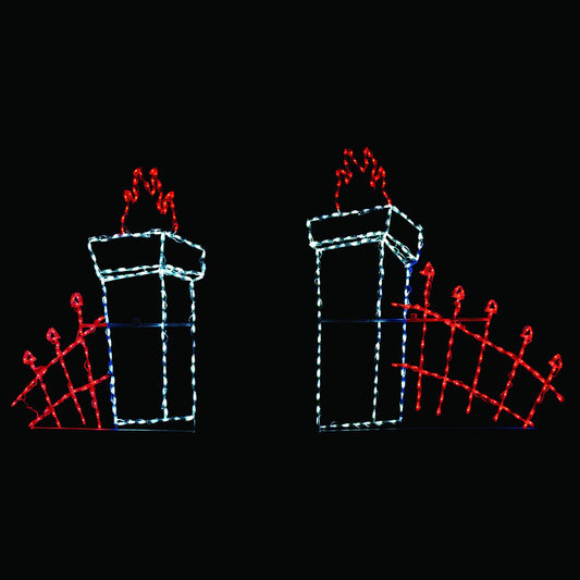 Graveyard/Cemetery Fence Halloween LED Display (51")