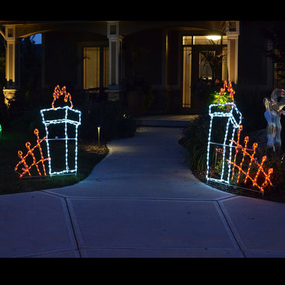 Graveyard/Cemetery Fence Halloween LED Display (51")