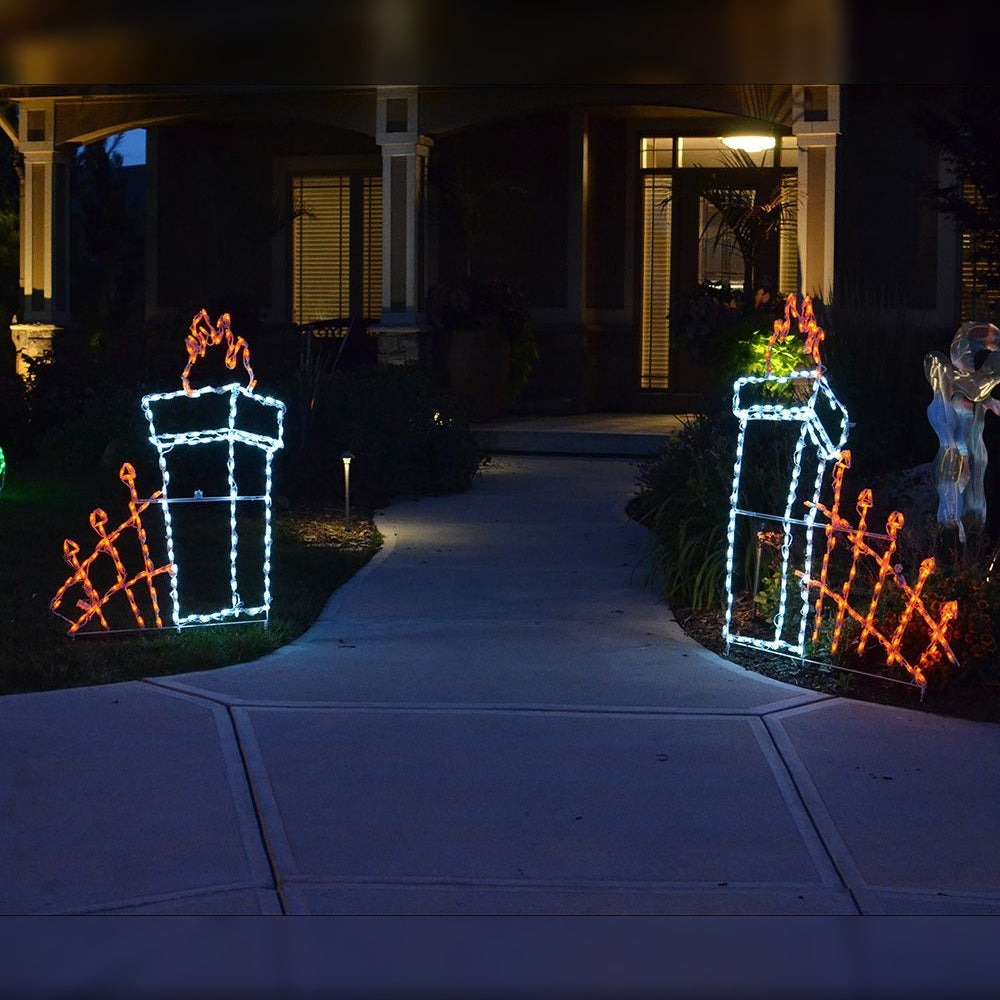 Graveyard Fence LED Display