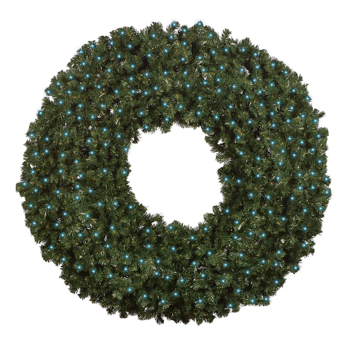 60" Sierra Fir Wreath with LED Concave Lights